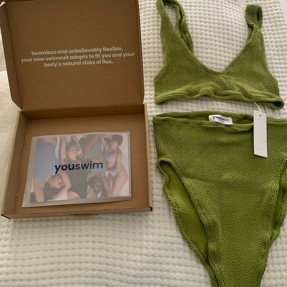 YOUSWIM Eva High Waist Two-Piece in "Fern" (Sold out on site)